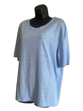 Vince Slub  Crew Neck Short Sleeve Linen Tee